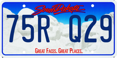 SD license plate 75RQ29