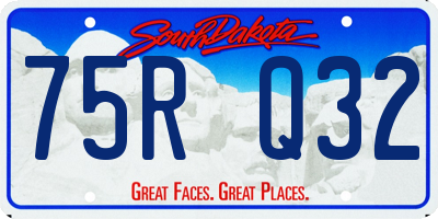 SD license plate 75RQ32