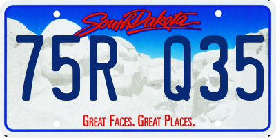 SD license plate 75RQ35