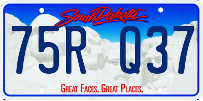 SD license plate 75RQ37