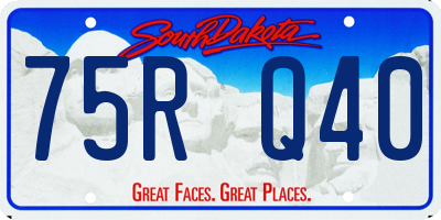 SD license plate 75RQ40