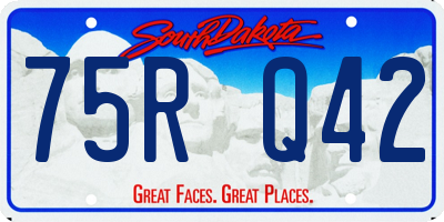 SD license plate 75RQ42