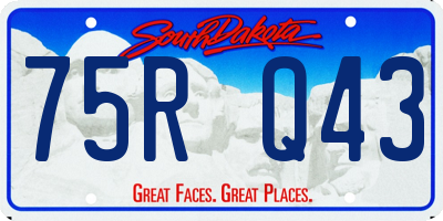SD license plate 75RQ43