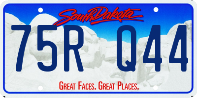 SD license plate 75RQ44