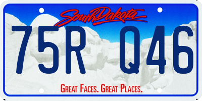 SD license plate 75RQ46