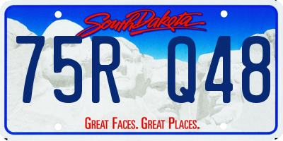 SD license plate 75RQ48