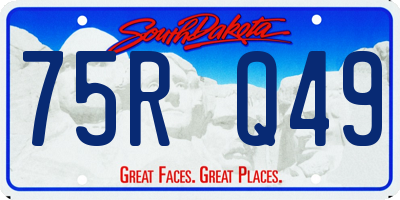 SD license plate 75RQ49