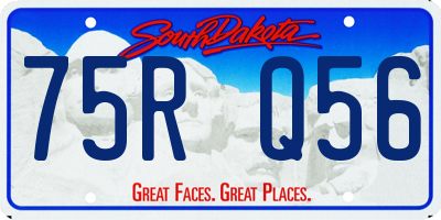 SD license plate 75RQ56