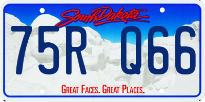 SD license plate 75RQ66
