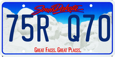SD license plate 75RQ70