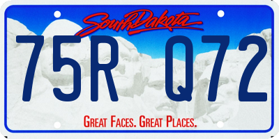 SD license plate 75RQ72