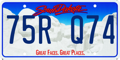 SD license plate 75RQ74