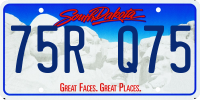 SD license plate 75RQ75