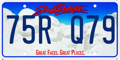 SD license plate 75RQ79