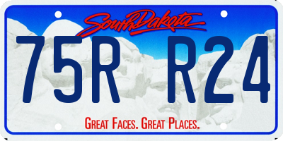 SD license plate 75RR24