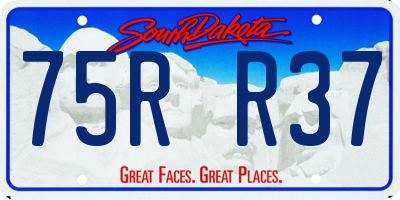 SD license plate 75RR37