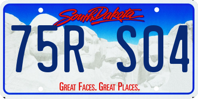 SD license plate 75RS04