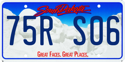 SD license plate 75RS06