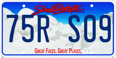 SD license plate 75RS09