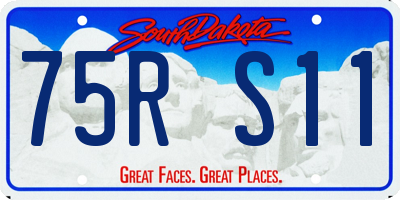 SD license plate 75RS11
