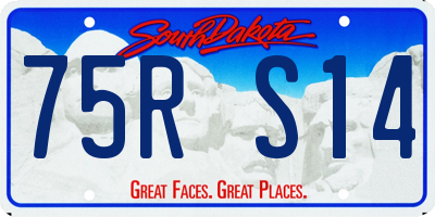 SD license plate 75RS14