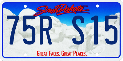 SD license plate 75RS15