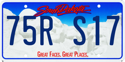 SD license plate 75RS17