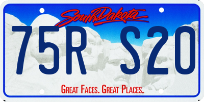 SD license plate 75RS20