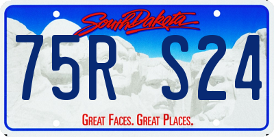 SD license plate 75RS24