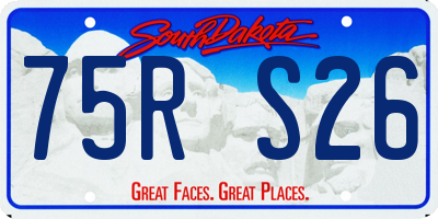 SD license plate 75RS26