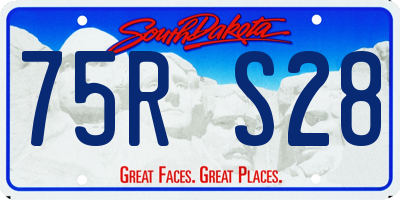 SD license plate 75RS28