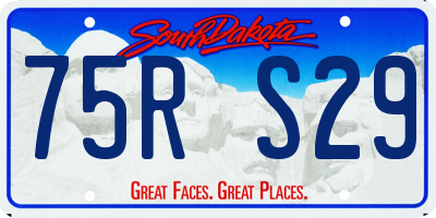 SD license plate 75RS29