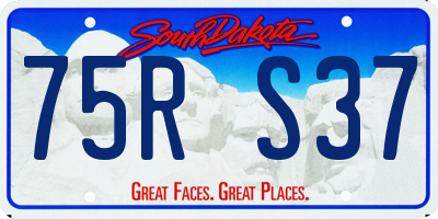 SD license plate 75RS37