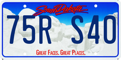 SD license plate 75RS40