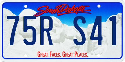SD license plate 75RS41
