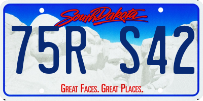 SD license plate 75RS42