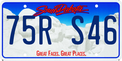 SD license plate 75RS46