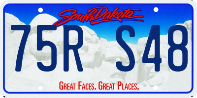 SD license plate 75RS48