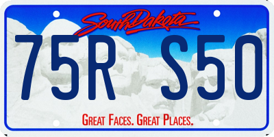 SD license plate 75RS50