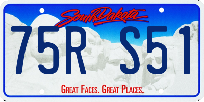 SD license plate 75RS51