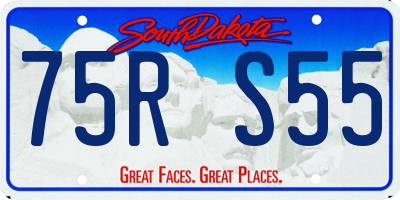 SD license plate 75RS55