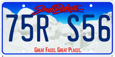 SD license plate 75RS56