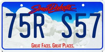 SD license plate 75RS57