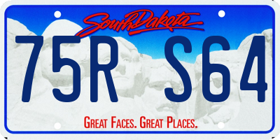 SD license plate 75RS64
