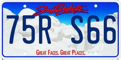 SD license plate 75RS66