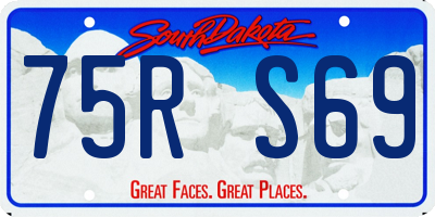 SD license plate 75RS69