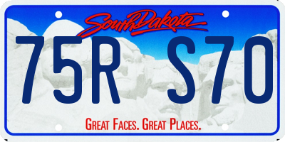 SD license plate 75RS70