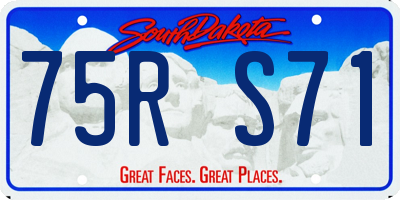 SD license plate 75RS71