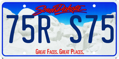 SD license plate 75RS75