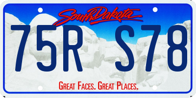 SD license plate 75RS78